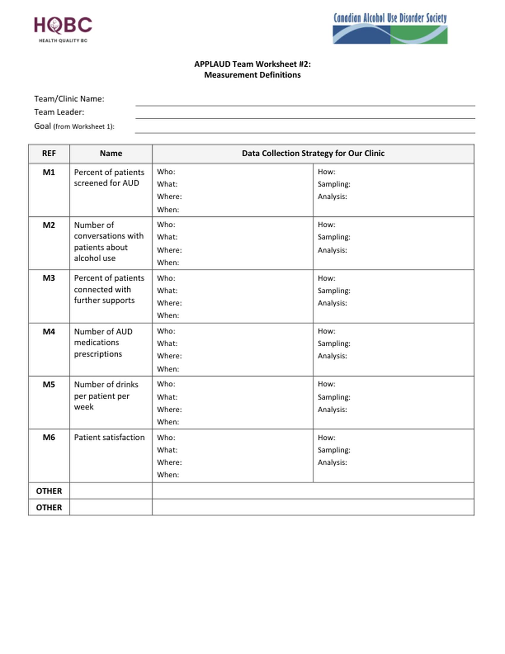 APPLAUD Measurement Worksheet Thumbnail