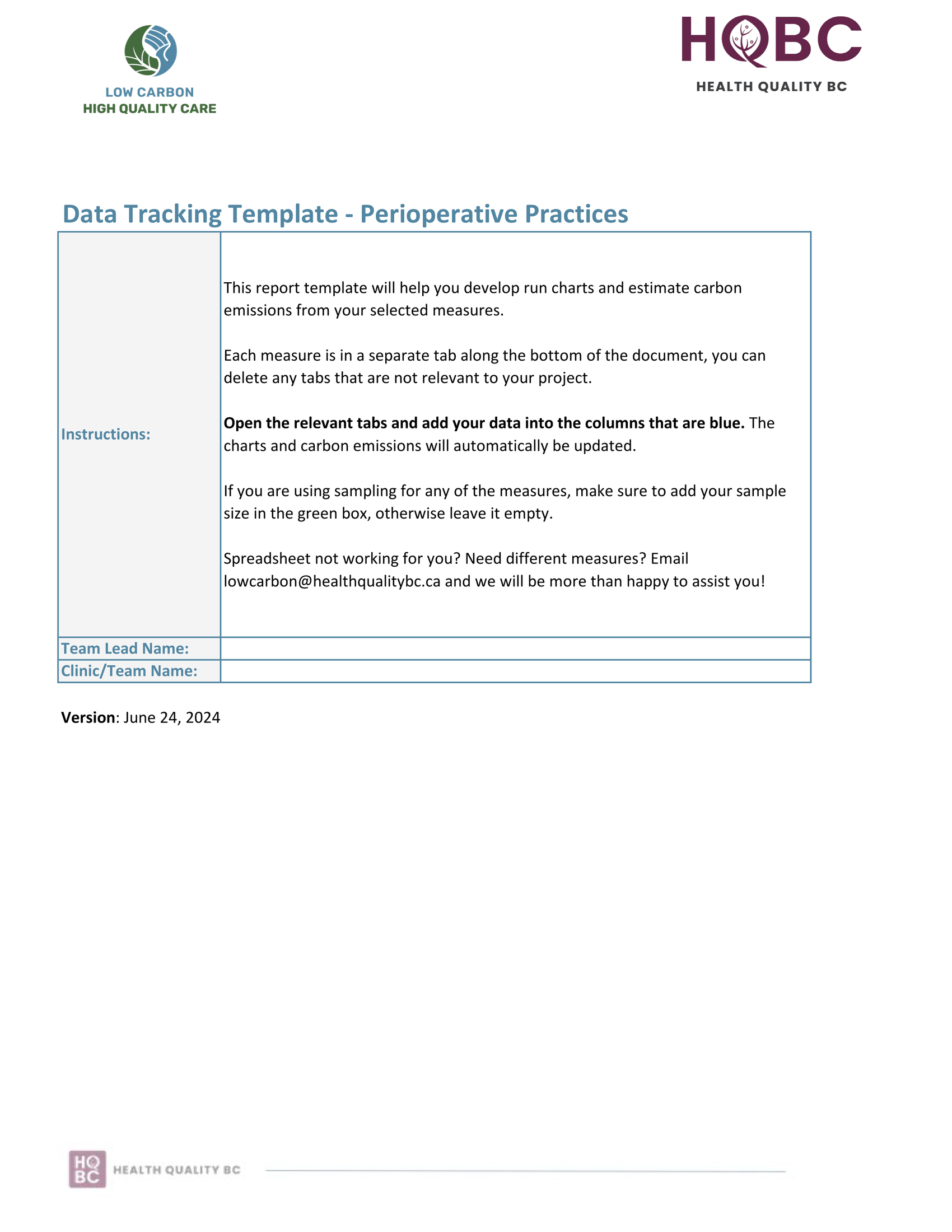 Low-Carbon-High-Quality-Care-Collaborative-Data-Tracking-Template-Perioperative-Practices-Health-Quality-BC-Thumbnail